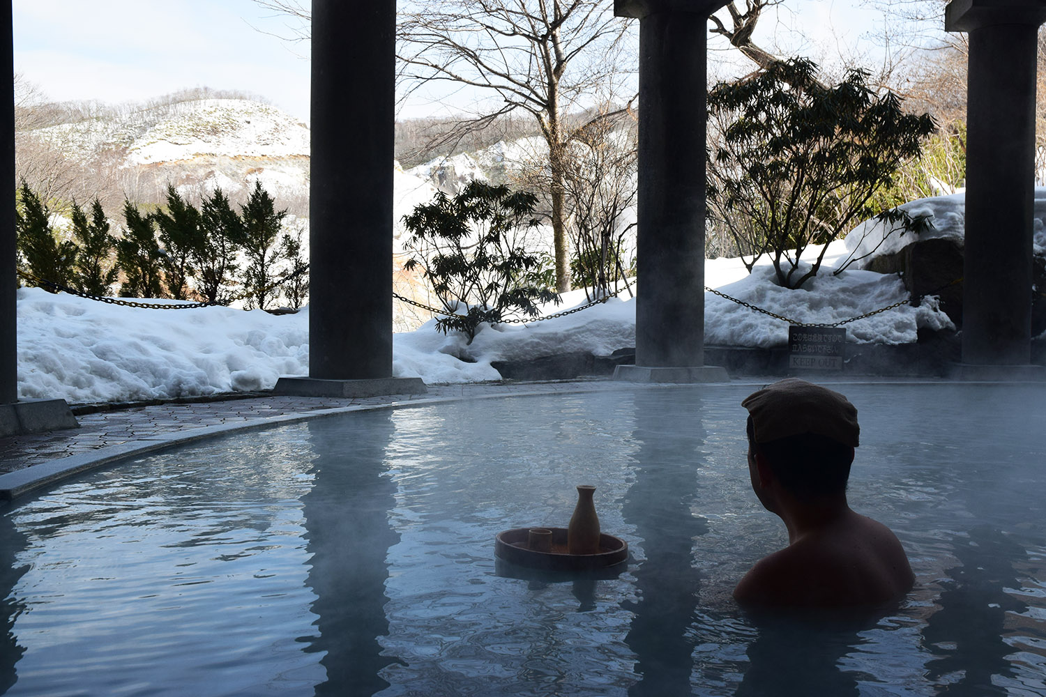 雪 露天風呂と言えば 露天雪見酒のご紹介